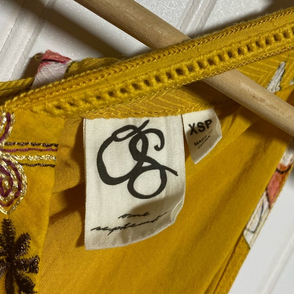 Anthro One September Paradiso Koi Fish Maxi Dress Size XSP Extra Small Petite - Picture 9 of 10